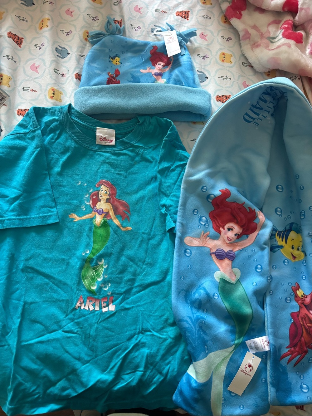 Vintage Disney Ariel Three-Piece Set - Turquoise, Light Blue